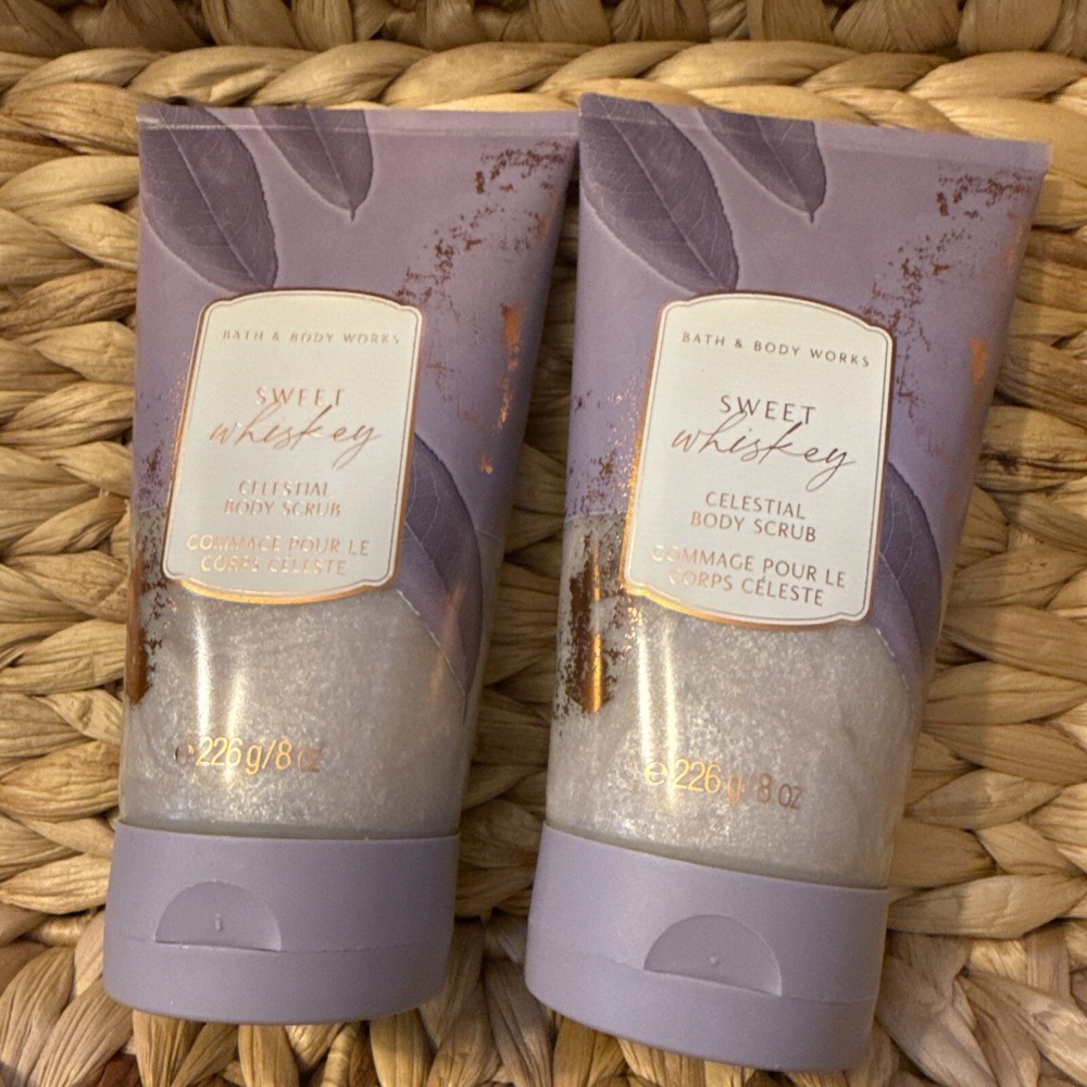 BATH & BODY WORKS SWEET WHISKEY CELESTIAL BODY SCRUB 8 OZ‎ Set Of 2